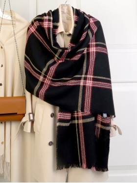 Soft-Touch Plaid Scarf